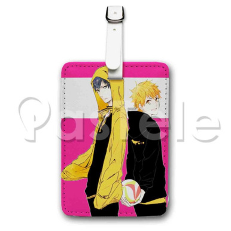 Haikyuu Custom Luggage Tags PU Leather Travel Baggage Name ID Labels