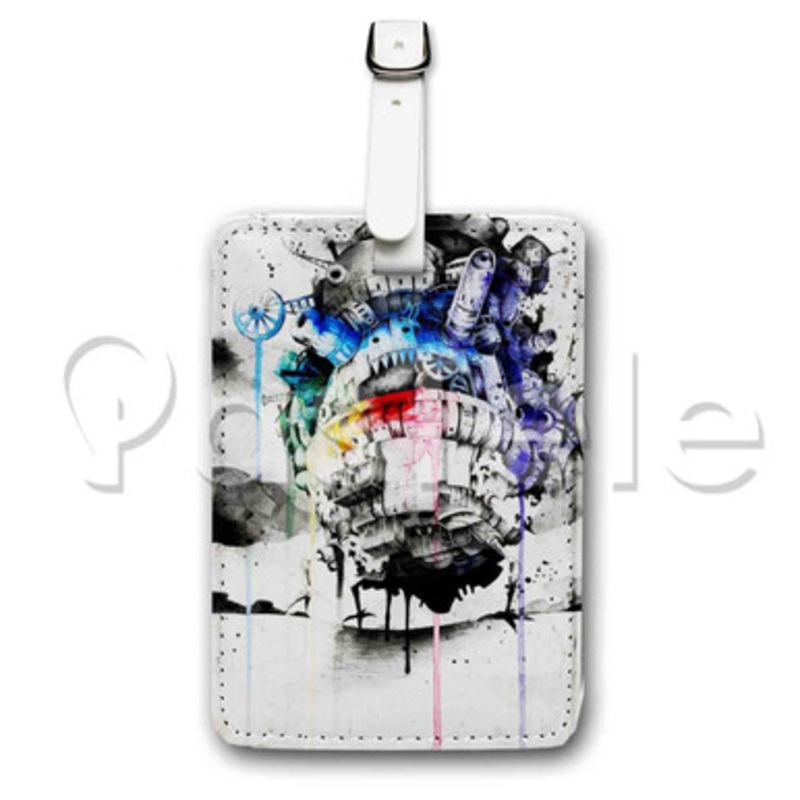 Howl s Moving Castle Custom Luggage Tags PU Leather Travel Baggage Name ID Labels