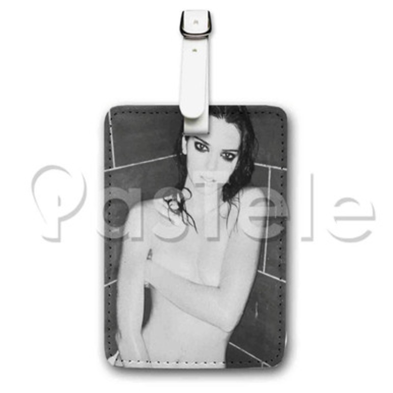 Kendall Jenner Custom Luggage Tags PU Leather Travel Baggage Name ID Labels