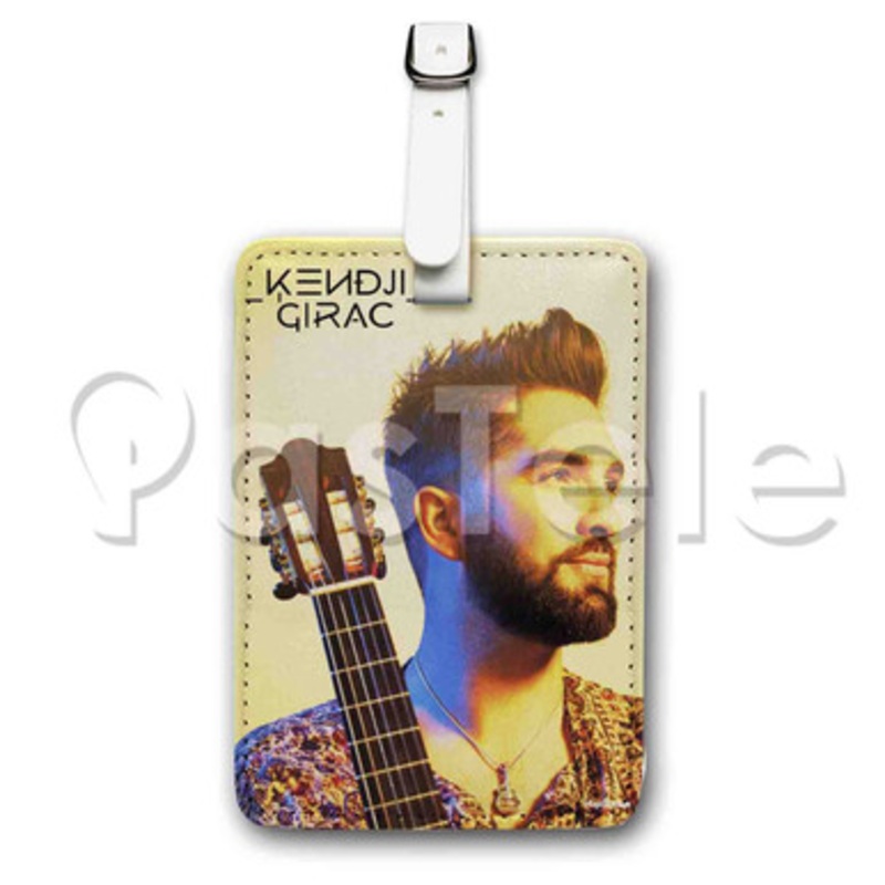 Kendji Girac Guitar Custom Luggage Tags PU Leather Travel Baggage Name ID Labels