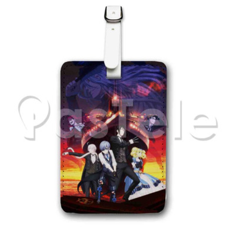Kuroshitsuji Movie Book of the Atlantic Custom Luggage Tags PU Leather Travel Baggage Name ID Labels