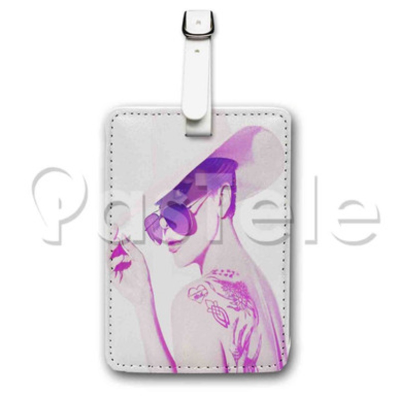 Lady Gaga Custom Luggage Tags PU Leather Travel Baggage Name ID Labels