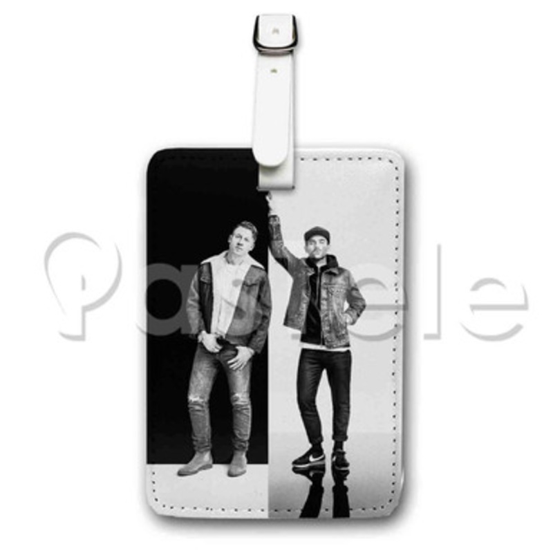 Macklemore Ryan Lewis Custom Luggage Tags PU Leather Travel Baggage Name ID Labels