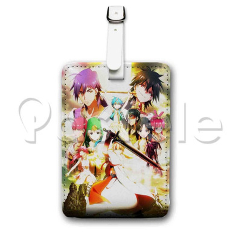 Magi The Labyrinth of Magic Custom Luggage Tags PU Leather Travel Baggage Name ID Labels