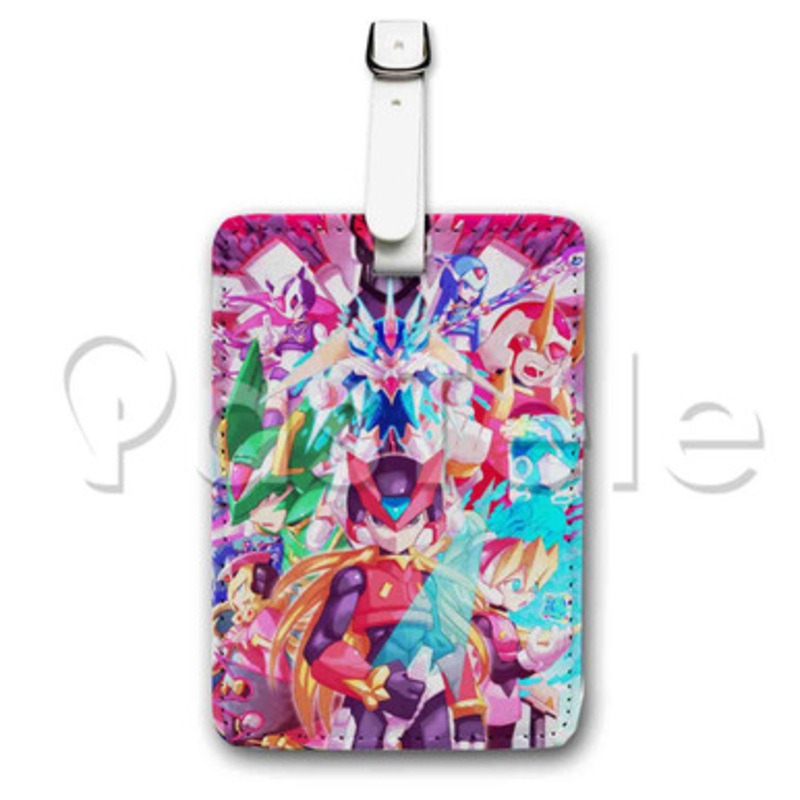 Megaman Rockman Zero Custom Luggage Tags PU Leather Travel Baggage Name ID Labels