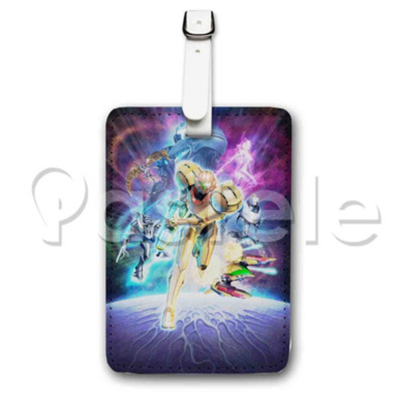 Metroid Prime 3 Corruption Custom Luggage Tags PU Leather Travel Baggage Name ID Labels