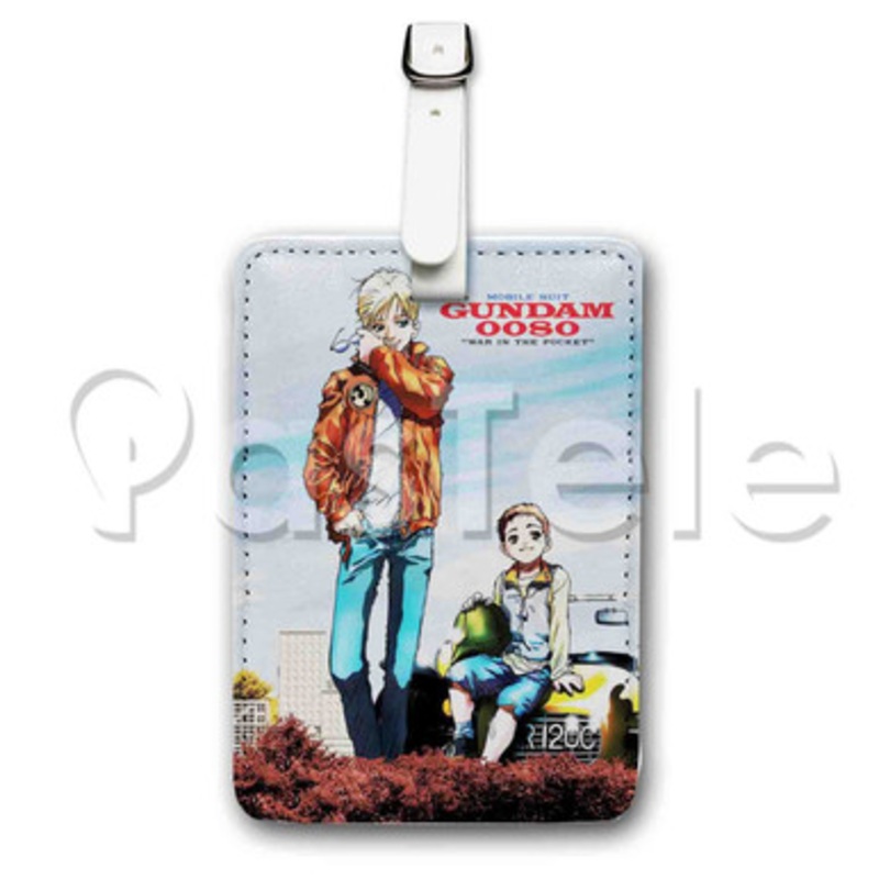 Mobile Suit Gundam 0080 War in the Pocket Custom Luggage Tags PU Leather Travel Baggage Name ID Labe