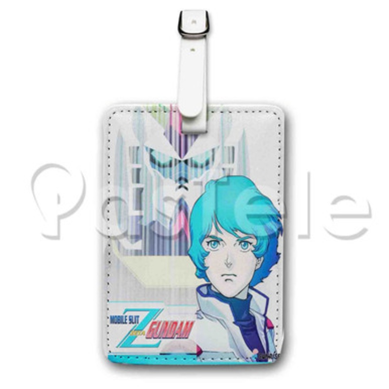 Mobile Suit Zeta Gundam Custom Luggage Tags PU Leather Travel Baggage Name ID Labels