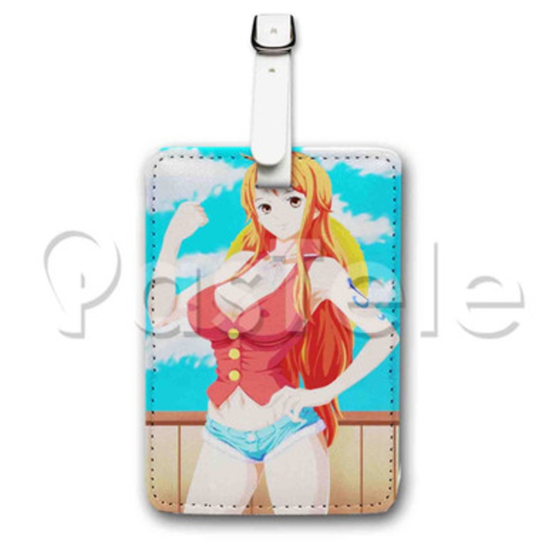 Nami One Piece Custom Luggage Tags PU Leather Travel Baggage Name ID Labels