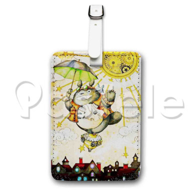 Neighbor Totoro Custom Luggage Tags PU Leather Travel Baggage Name ID Labels