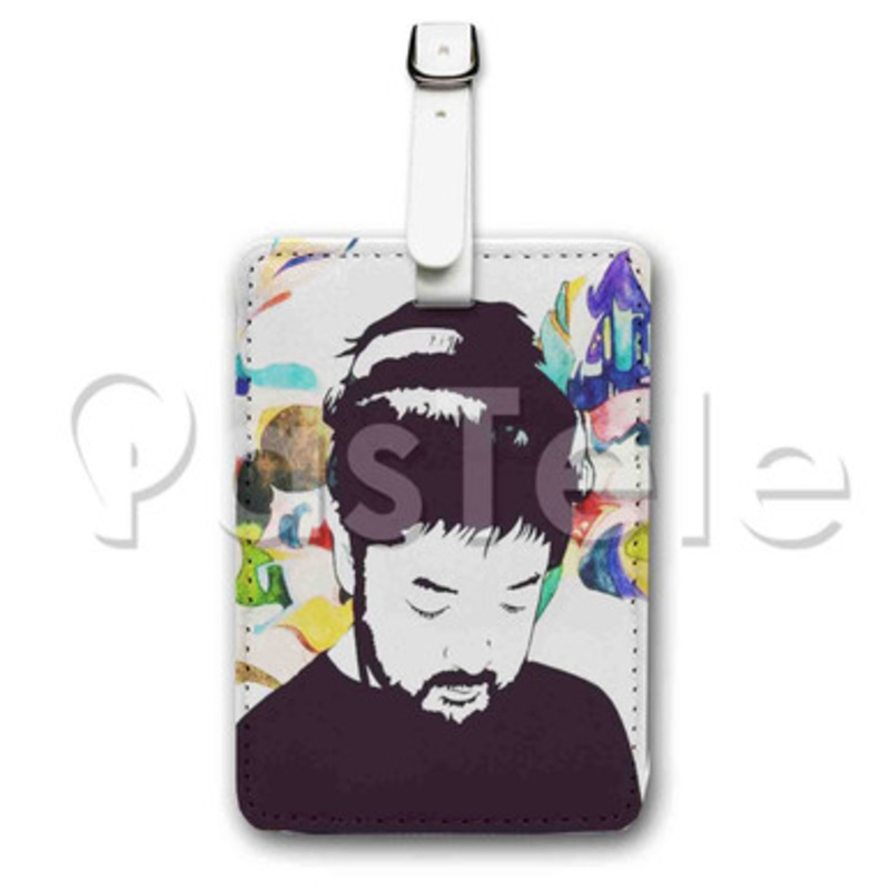 Nujabes Japanese Rapper Custom Luggage Tags PU Leather Travel Baggage Name ID Labels