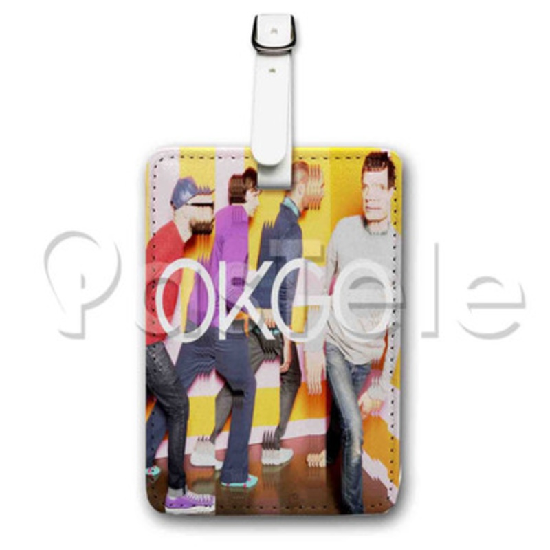 OK Go The One Moment Custom Luggage Tags PU Leather Travel Baggage Name ID Labels