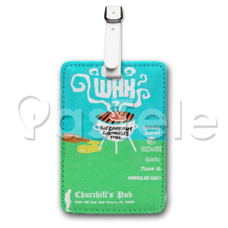 Wax and The Palmer Squares Custom Luggage Tags PU Leather Travel Baggage Name ID Labels