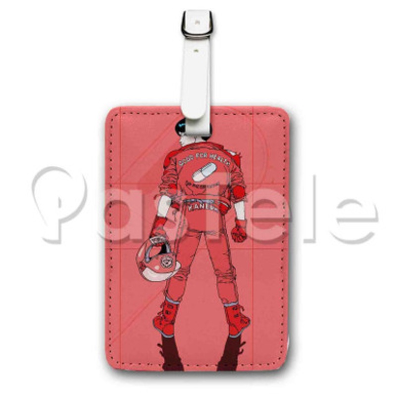Akira Good for Health Custom Luggage Tags PU Leather Travel Baggage Name ID Labels