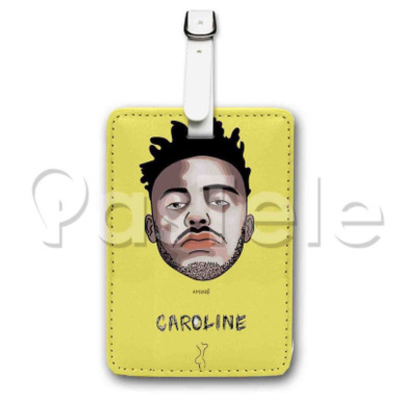 Amin Caroline Custom Luggage Tags PU Leather Travel Baggage Name ID Labels