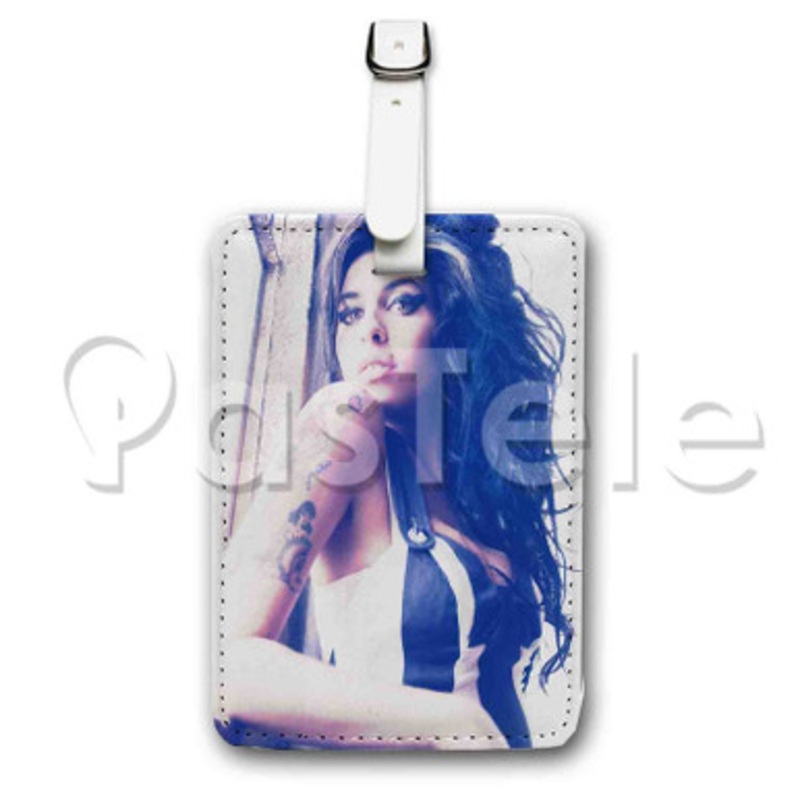 Amy Winehouse Custom Luggage Tags PU Leather Travel Baggage Name ID Labels