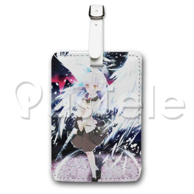 Angel Beats Custom Luggage Tags PU Leather Travel Baggage Name ID Labels