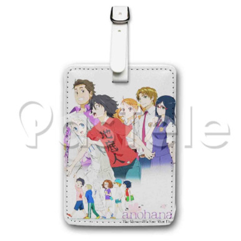 Anohana The Flower We Saw That Day Custom Luggage Tags PU Leather Travel Baggage Name ID Labels