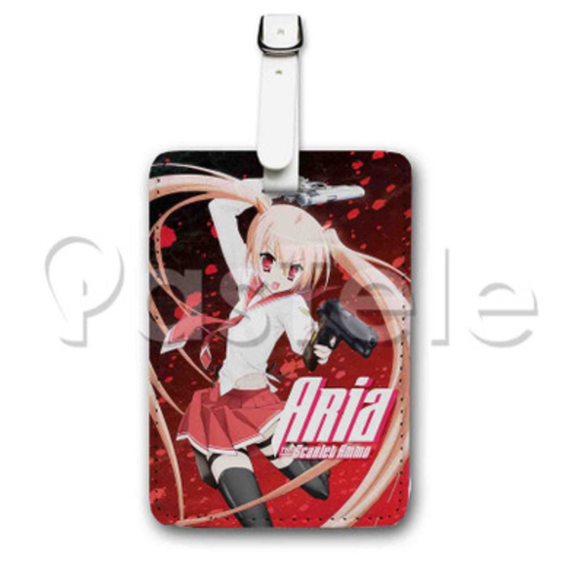 Aria the Scarlet Ammo Custom Luggage Tags PU Leather Travel Baggage Name ID Labels