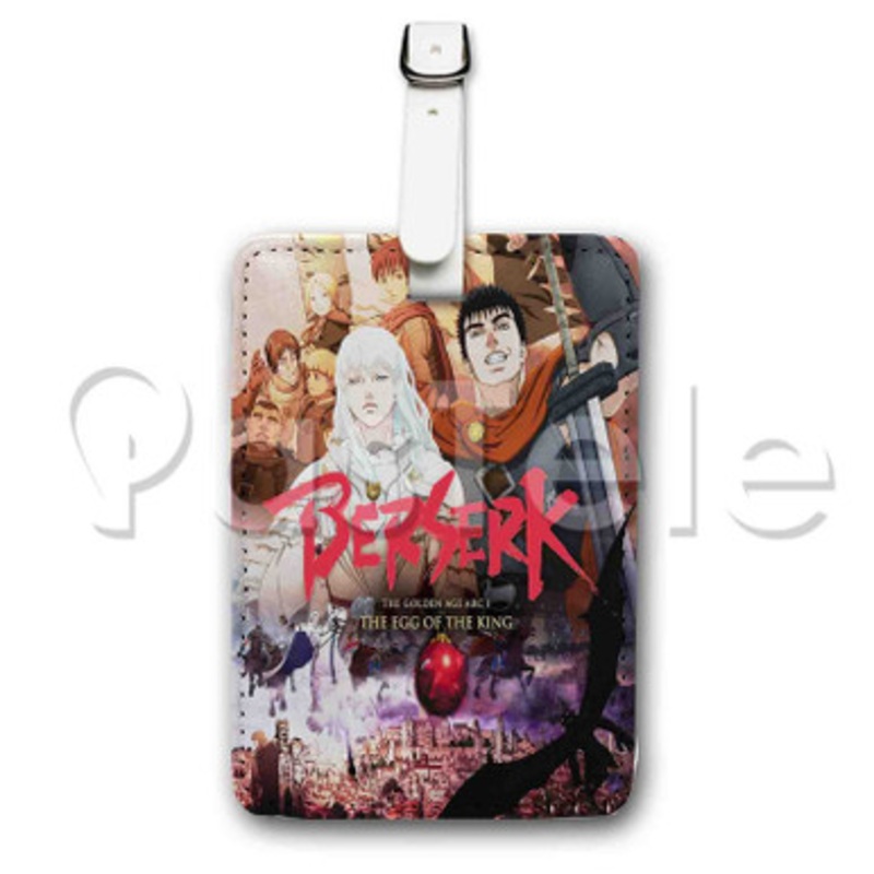 Berserk The Golden Age Arc I The Egg of the King Custom Luggage Tags PU Leather Travel Baggage Name