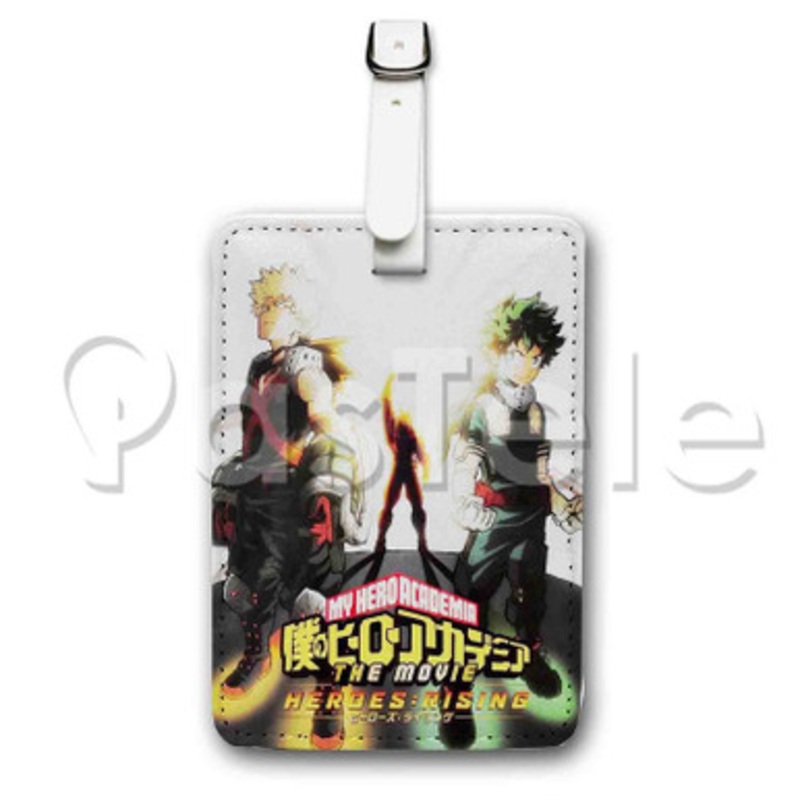 Boku No Hero Academia Heroes Rising Custom Luggage Tags PU Leather Travel Baggage Name ID Labels
