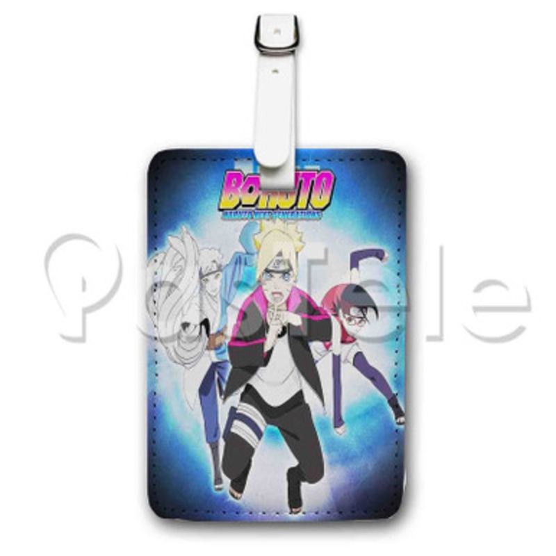 Boruto Nex Generation Custom Luggage Tags PU Leather Travel Baggage Name ID Labels