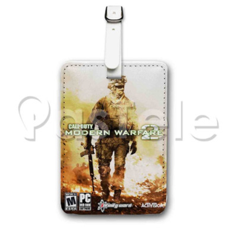 Call of Duty Modern Warfare 2 Custom Luggage Tags PU Leather Travel Baggage Name ID Labels