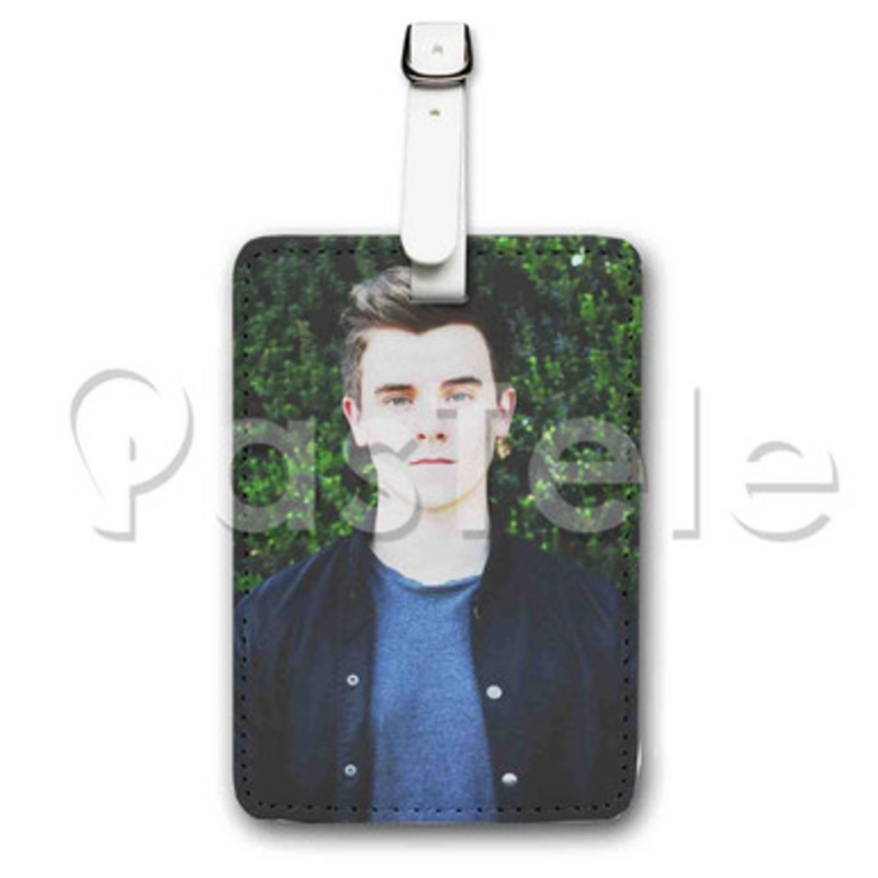 Connor Franta 2 Custom Luggage Tags PU Leather Travel Baggage Name ID Labels