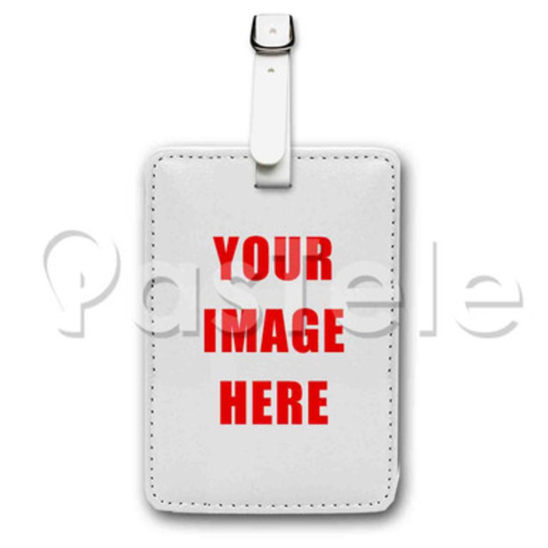 Custom Your Image Luggage Tags PU Leather Travel Baggage Name ID Labels