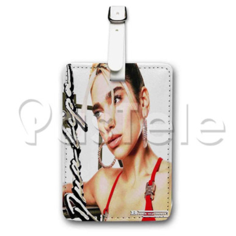 Dua Lipa Break My Heart Custom Luggage Tags PU Leather Travel Baggage Name ID Labels