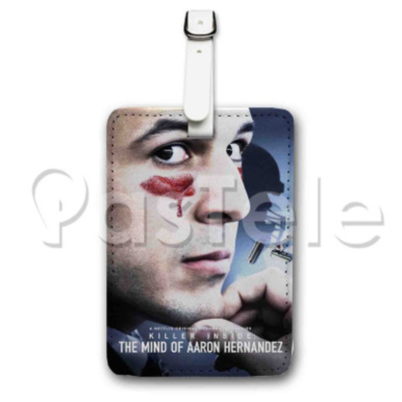 Killer Inside The Mind of Aaron Hernandez Custom Luggage Tags PU Leather Travel Baggage Name ID Labe