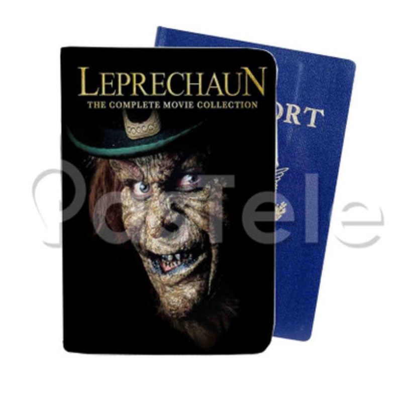 Leprechaun Custom Personalized PU Leather Passport Travel Baggage Cover