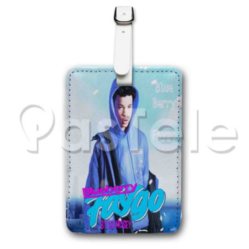 Lil Mosey Blueberry Faygo Custom Luggage Tags PU Leather Travel Baggage Name ID Labels