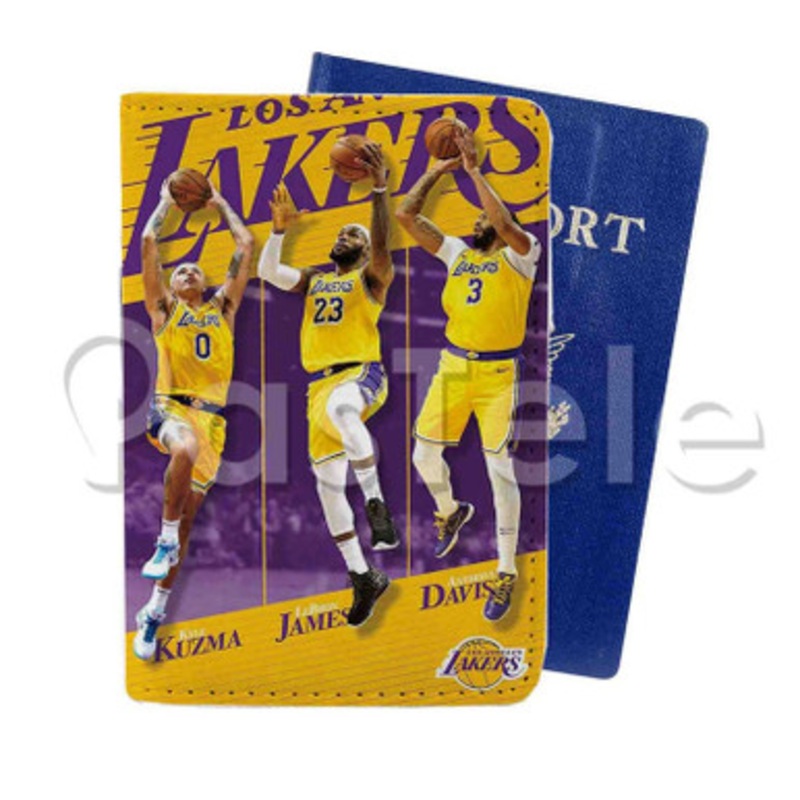 Los Angeles Lakers NBA Custom Personalized PU Leather Passport Travel Baggage Cover