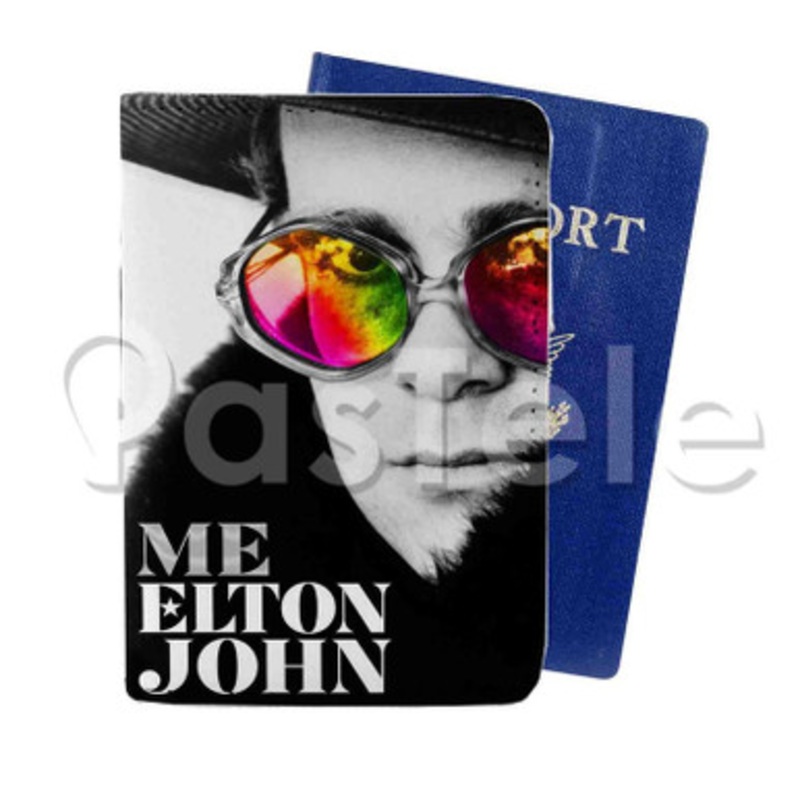 Me Elton John Custom Personalized PU Leather Passport Travel Baggage Cover