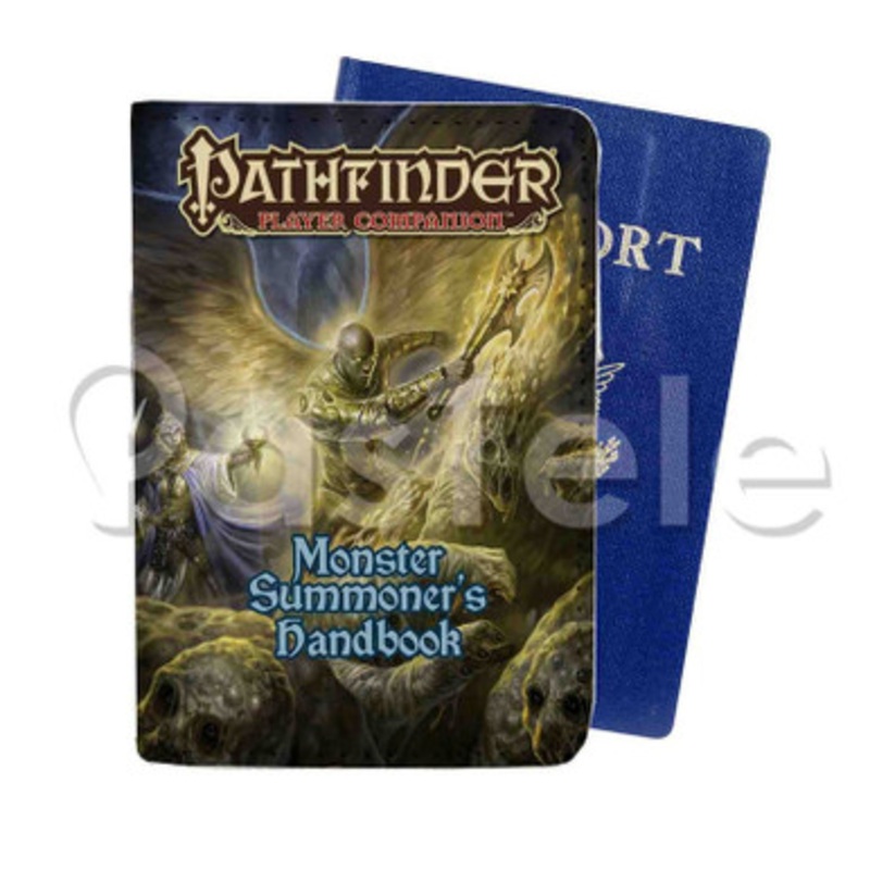 Monster Summoner s Handbook Custom Personalized PU Leather Passport Travel Baggage Cover