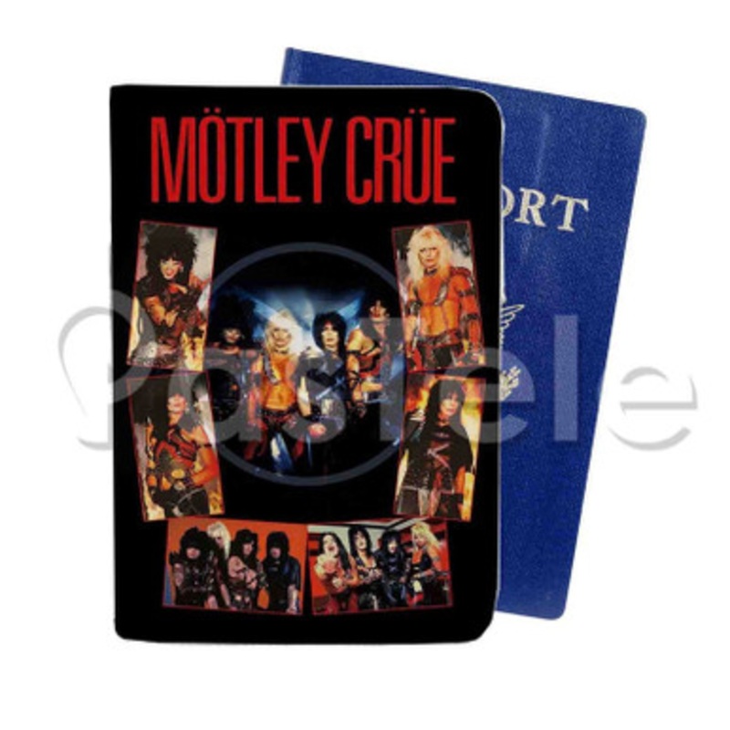 Motley Crue Shout At The Devil Custom Personalized PU Leather Passport Travel Baggage Cover