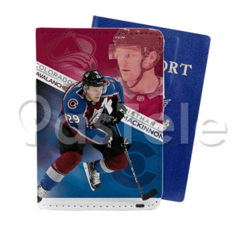 Nathan Mac Kinnon Colorado Avalanche NHL Custom Personalized PU Leather Passport Travel Baggage Cover