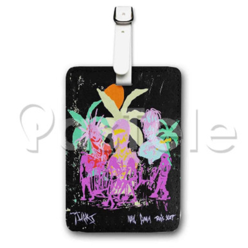 NAV Gunna Turks feat Travis Scott Custom Luggage Tags PU Leather Travel Baggage Name ID Labels