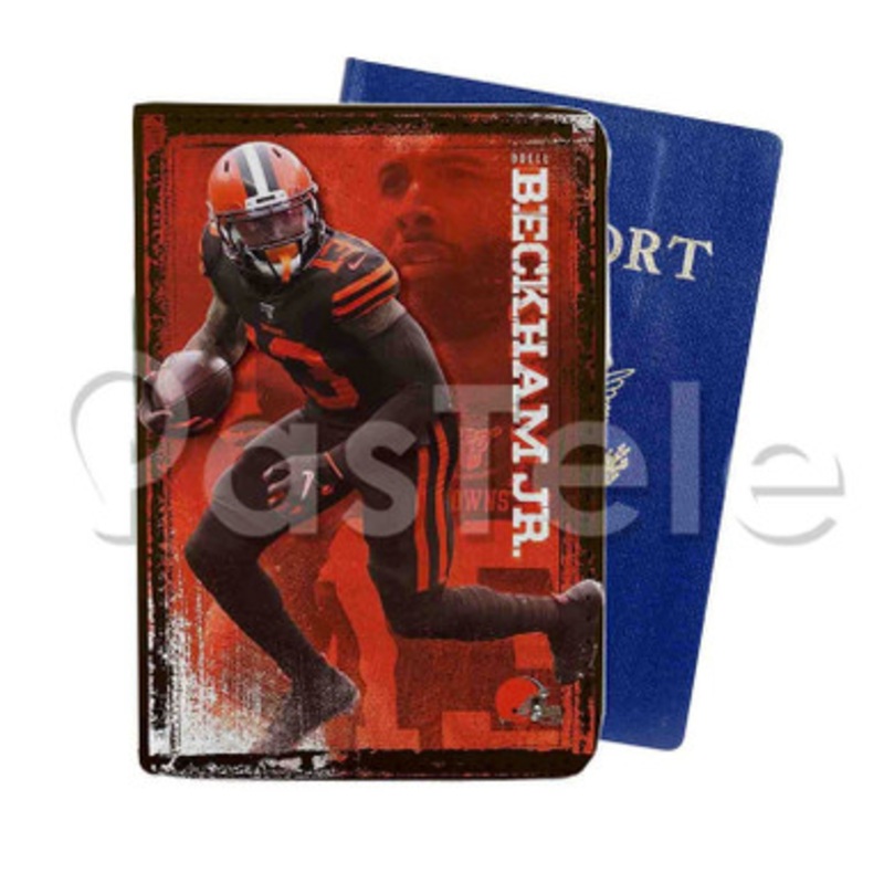 Odell Beckham Jr Cleveland Browns NFL Custom Personalized PU Leather Passport Travel Baggage Cover