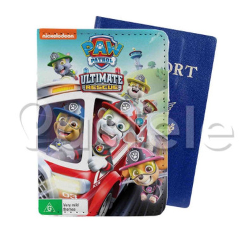 PAW Patrol Ultimate Rescue Custom Personalized PU Leather Passport Travel Baggage Cover