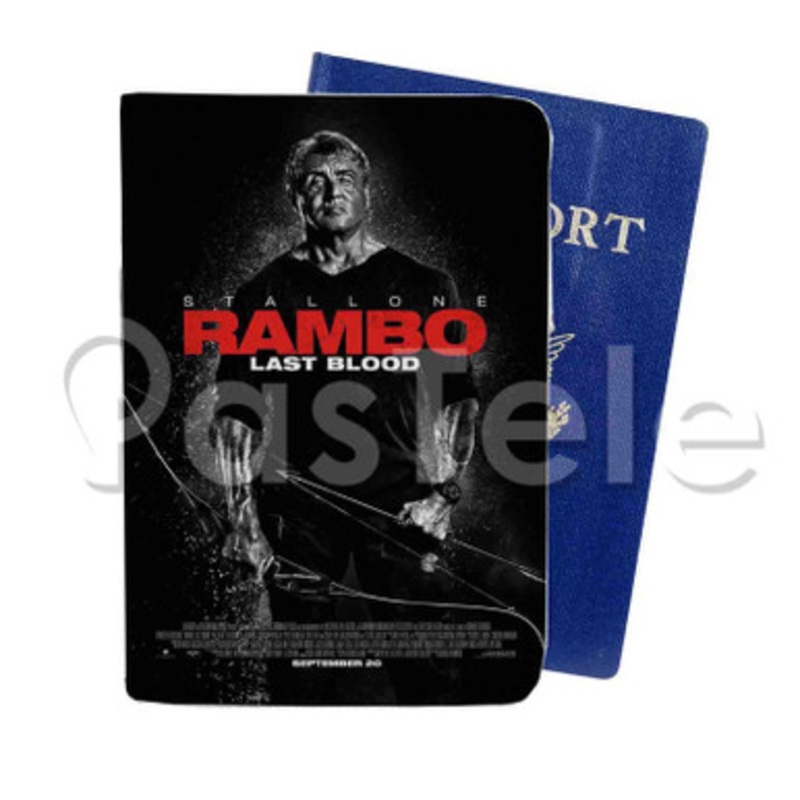 Rambo Last Blood Custom Personalized PU Leather Passport Travel Baggage Cover