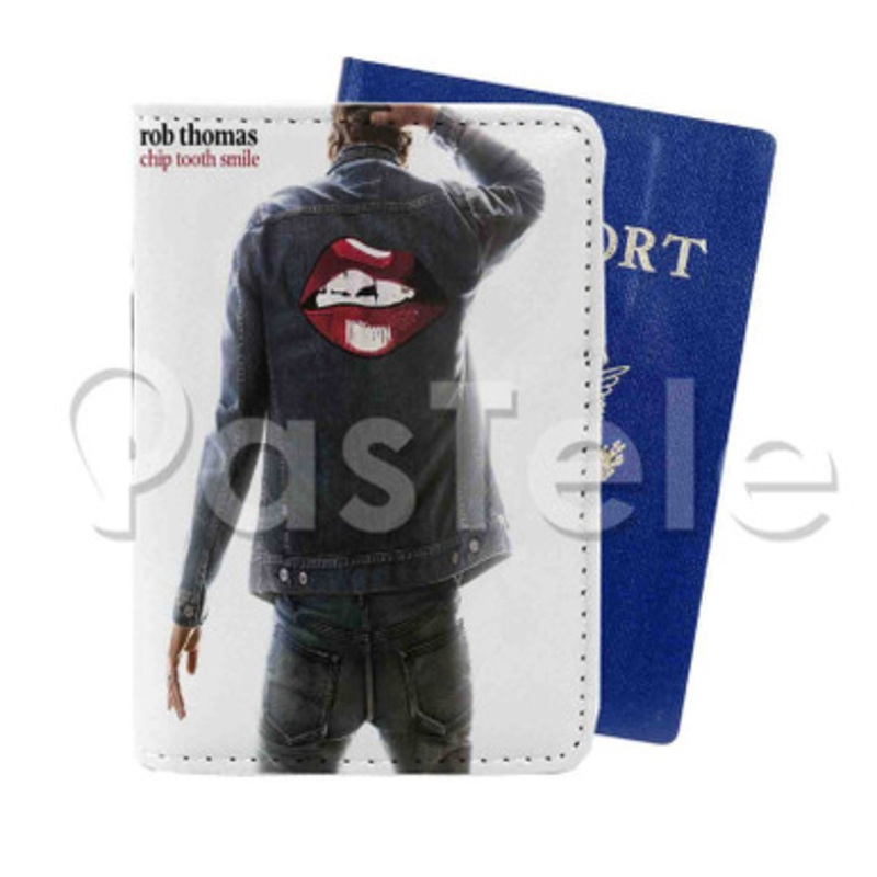Rob Thomas Chip Tooth Smile Custom Personalized PU Leather Passport Travel Baggage Cover