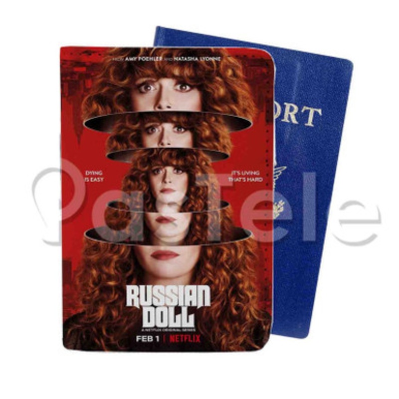 Russian Doll Custom Personalized PU Leather Passport Travel Baggage Cover