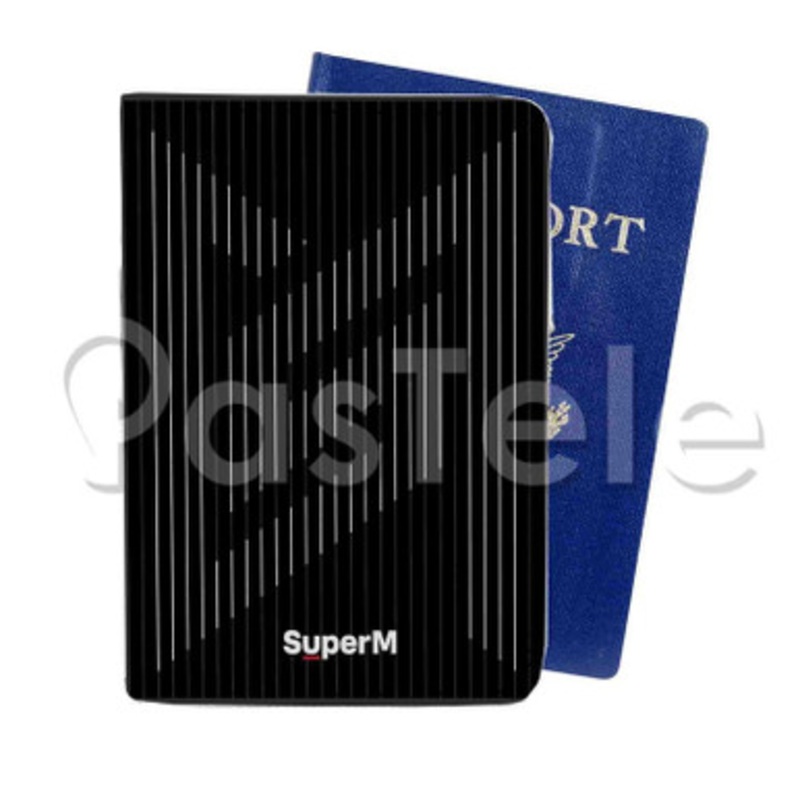 Super M 1st Mini Album Custom Personalized PU Leather Passport Travel Baggage Cover
