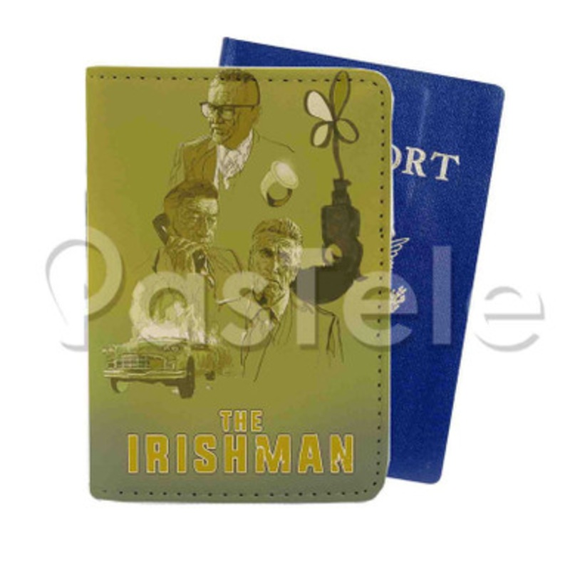 the irishman Custom Personalized PU Leather Passport Travel Baggage Cover