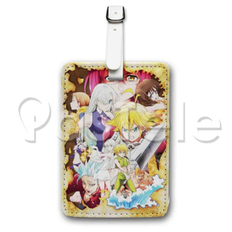 The Seven Deadly Sins Wrath of The Gods Custom Luggage Tags PU Leather Travel Baggage Name ID Labels