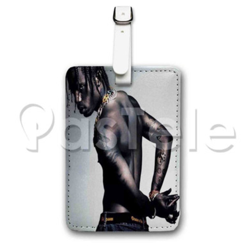 Travis Scott Custom Luggage Tags PU Leather Travel Baggage Name ID Labels