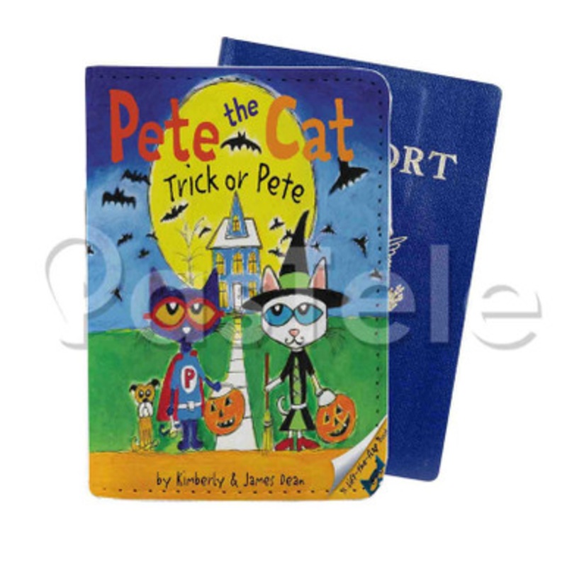 Trick or Pete Custom Personalized PU Leather Passport Travel Baggage Cover