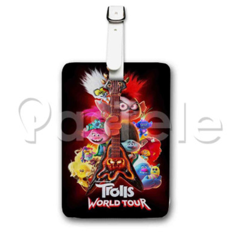 Trolls World Tour Custom Luggage Tags PU Leather Travel Baggage Name ID Labels